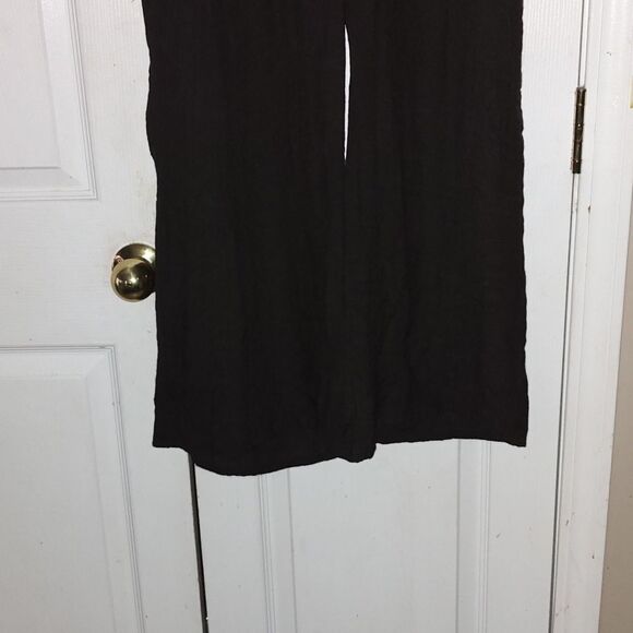 Rue21 black wide leg wide elastic band pull on casual dress pants  Sz  L - Picture 2 of 7